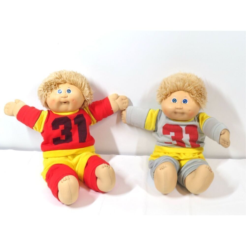 Vintage 1983 Coleco Cabbage Patch Brothers Boys Original Black Signature No Date